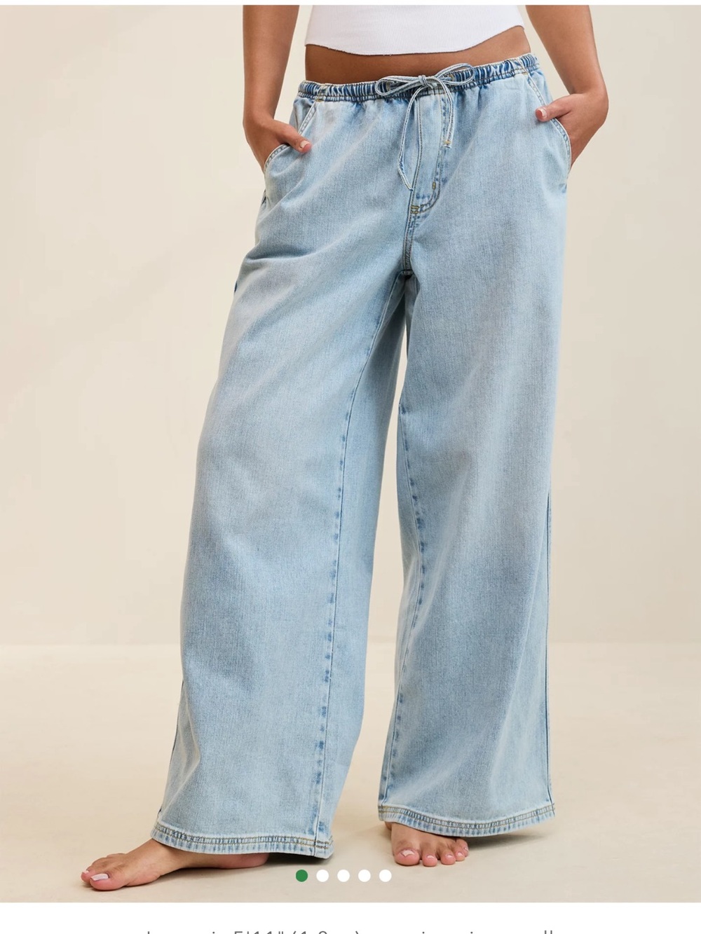 NW Women’s Aerie Daydream Denim Pull-On Pants, size Large